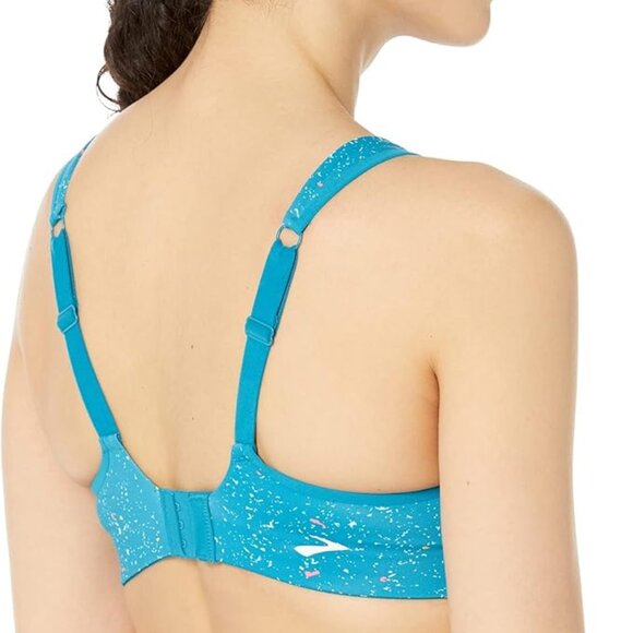 Brooks Drive Convertible Run Convertible Sports Bra in Lagoon Blue Speckle, 32DD - Picture 2 of 14